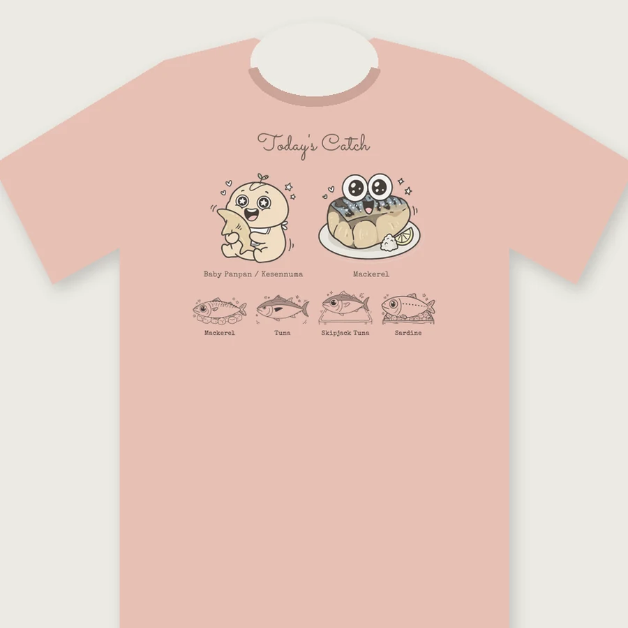 きょうの入荷Tシャツ(ダスティピンク)|食図鑑の商品画像